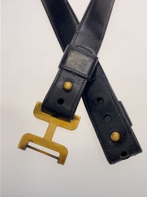 HERMES BELT LEATHER Black WOMEN Used | eBay