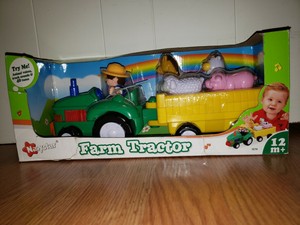 toy tractor with animals