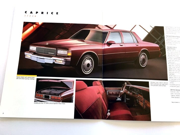 1988 Chevrolet Caprice 20-page Sales Brochure Catalog - Chevy Classic Brougham Foto 3 de 4