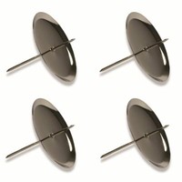 Kerzenhalter 4Er Set Silber D6Cm Adventskranz Kerzenstecker Metall Kerzenteller