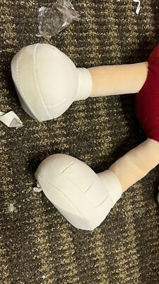M&M Red Character Stuffed Toy Collectible Plush Damaged Feet
