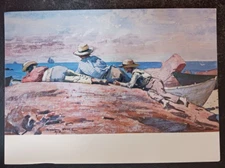 postcard art Winslow Homer Three Boys on the Shore painting unposted