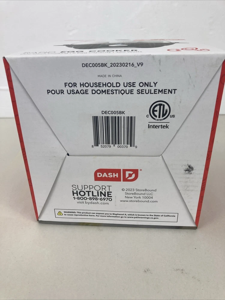 New DASH Rapid Electric Egg Cooker with 6-Egg Capacity in Original Box New DASH Rapid Electric Egg Cooker with 6-Egg Capacity in Original Box