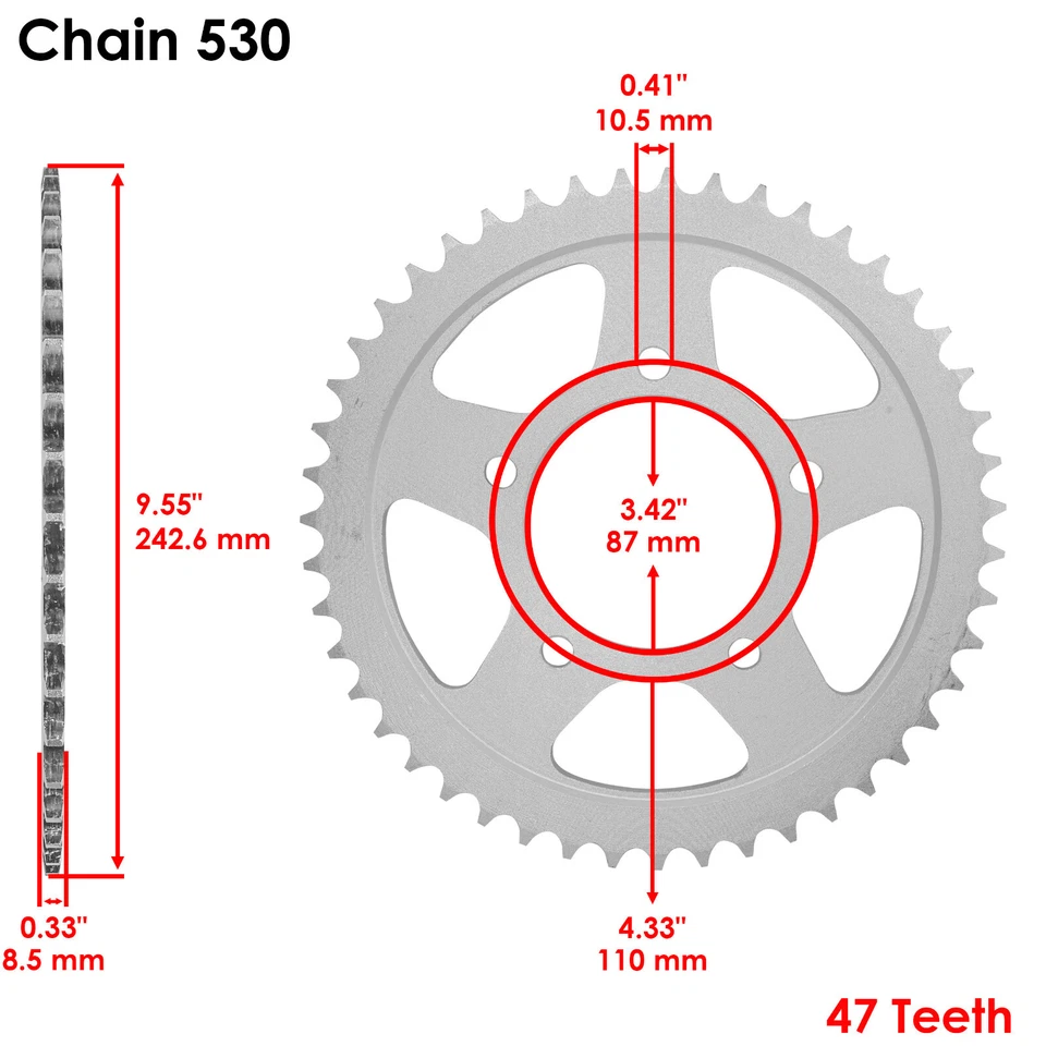 Kit de cadena de transmisión y piñones para Suzuki GSX600F Katana 600F 1998 1999 2000-2006 Foto 4 de 4