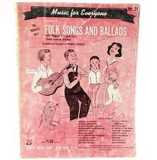 Vintage 1950s Folk Songs And Ballads No. 21 Sheet Music Book Remick Music Corp