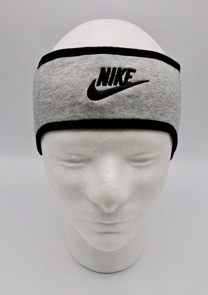 Nike Club Fleece 2.0 Men's Headband in Dark Grey Heather & Black