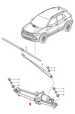 Genuine VW SKODA Taigun Kushaq CW1 Window wiper mounting with motor 6JP955023