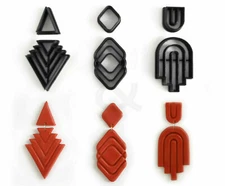 GEOMETRIC Clay cutter Pack of 6 | Earring Clay Cutter | Polymer Clay Cutters |
