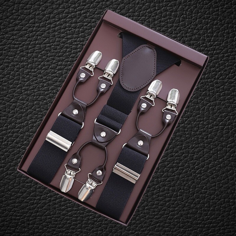 Bretelle Uomo Eleganti Regolabili - Design A X Vintage Con 4 Ganci | Per Lavoro E Occasioni Formali - Foto 6