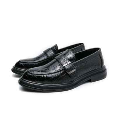 Men's Leather Dress Shoes Fashion Comfortable Trend Lightweight Slip on Loafers