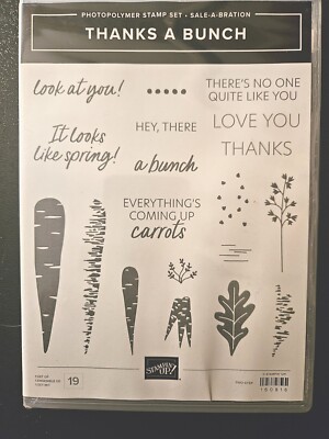Stampin Up! THANKS A BUNCH Carrots, Love You, Vegetables Garden NEW Retired
