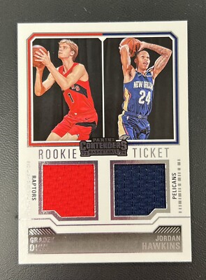 Gradey Dick Jordan Hawkins Rookie Ticket Dual Patch Jersey