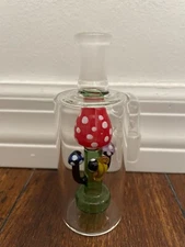 4.75" GLASS WATER PIPE ASH CATCHER BEE MUSHROOM SHOWER HEAD PERC 90DEGREE 14MM