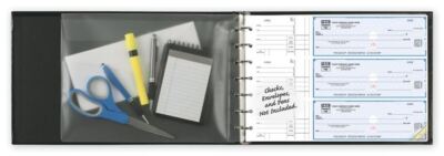 54255N 7 Ring Binder for 3 On A Page Checks 14 3/16 x 9 5/8''