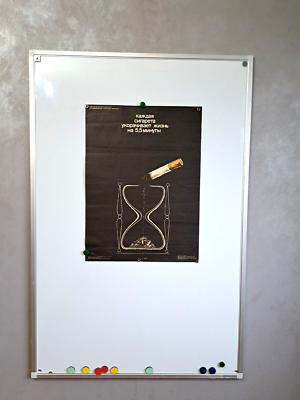 each cigarette shortens your life by Original POSTER -Anti Smoker / Every cigarette shortens your life by 5.5  minutes