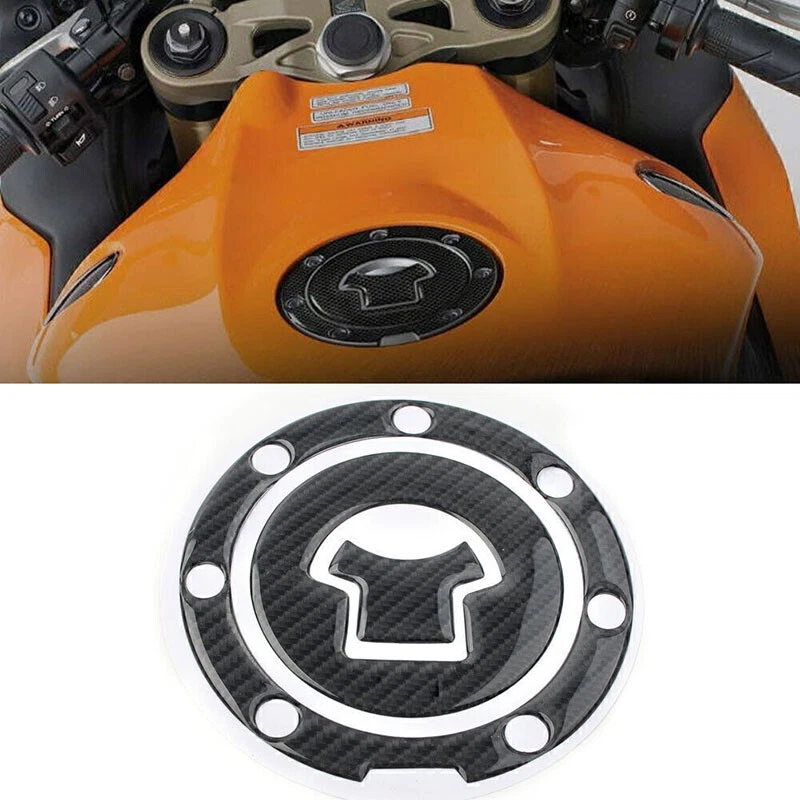 Almohadilla protectora de tapa de combustible para tanque de gasolina de fibra de carbono real para Honda CBR-1000RR/600RR Foto 3 de 4
