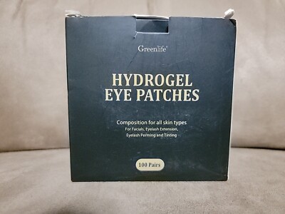 100 Pairs GreenLife Natural Hydrogel Eye Gel Pads - Collagen and Aloe Vera Patch