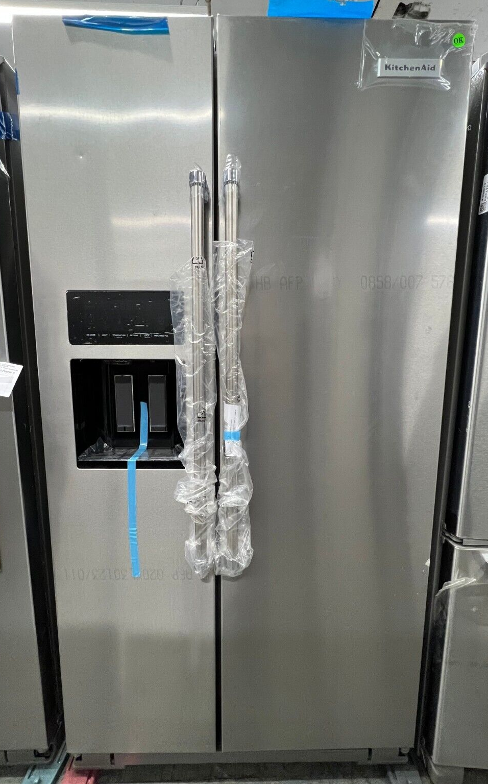 KitchenAid 36" KRSF705HPS SidebySide Refrigerator with Ice & Water Dispenser eBay