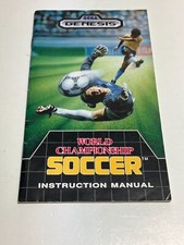 World Championship Soccer Instruction Manual ONLY Sega Genesis Original Booklet
