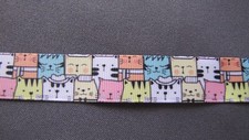 7/8" Cats Grosgrain Ribbon - BTY