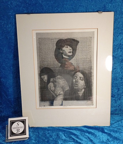 Otto Lackenmacher SIGNIERT "" Frau mit Hut "" 1973 / 23 von 35