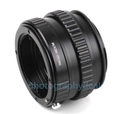 Macro Lens Adapter Focusing Helicoid for Nikon G Lens to Sony E Mount Camera