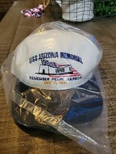 USS Arizona Memorial Remember Pearl Harbor Dec 7, 1941 Snapback Hat USA Made Cap