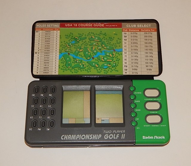 VINTAGE RADIOSHACK 2 player CHAMPIONSHIP GOLF 2 HANDHELD ELECTRONIC