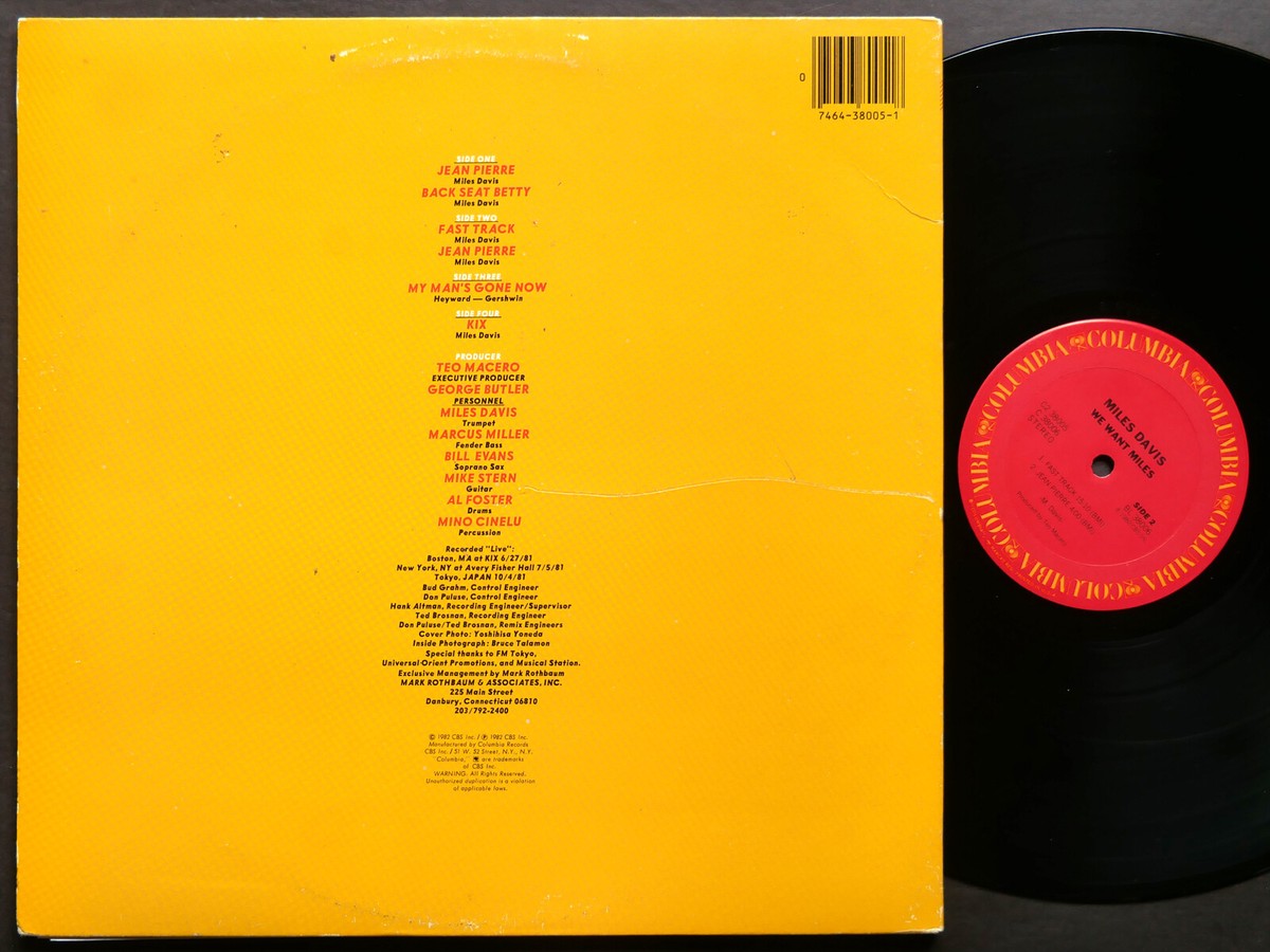 MILES DAVIS We Want Miles 2 x LP COLUMBIA C2 38005 US 1982