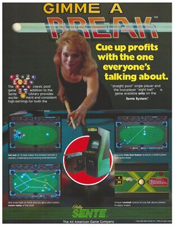 Gimme a Break Pool Sente Video Arcade Flyer / Brochure / Ad