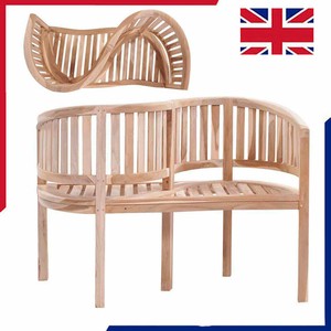 Solid Wood Teak Outdoor Garden Patio Chair Seat S Shaped Bench