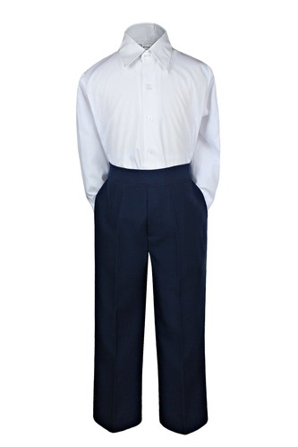 2pc Navy Formal Party Wedding Shirt 