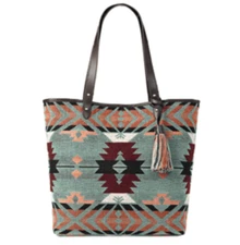 Nocona Belt Co. 'SANDRA' AZTEC DESIGN LARGE TOTE HANDBAG w/ Conceal Carry pocket