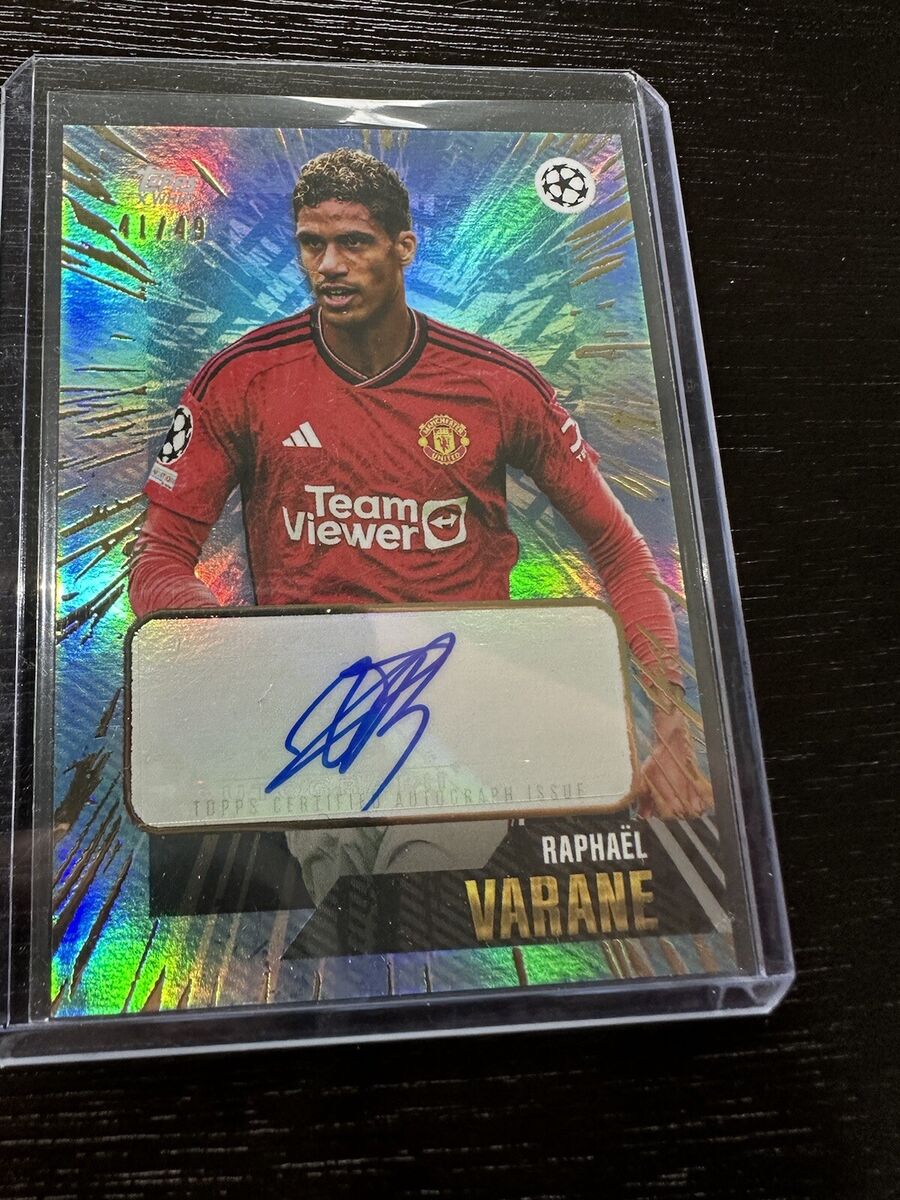 2023-24 Topps Gold UEFA Raphael VARANE AUTO Manchester 2023-24 Topps Gold UEFA Raphael VARANE AUTO Manchester