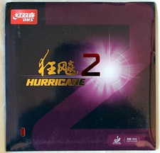 DHS Hurricane2 Table Tennis Rubber With Sponge, Pips-in, Wang LiQin, New
