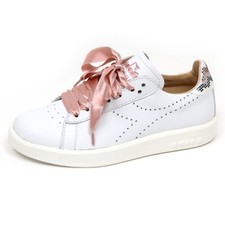 E9872 sneaker donna white DIADORA HERITAGE GAME W PEARLS scarpe shoe woman