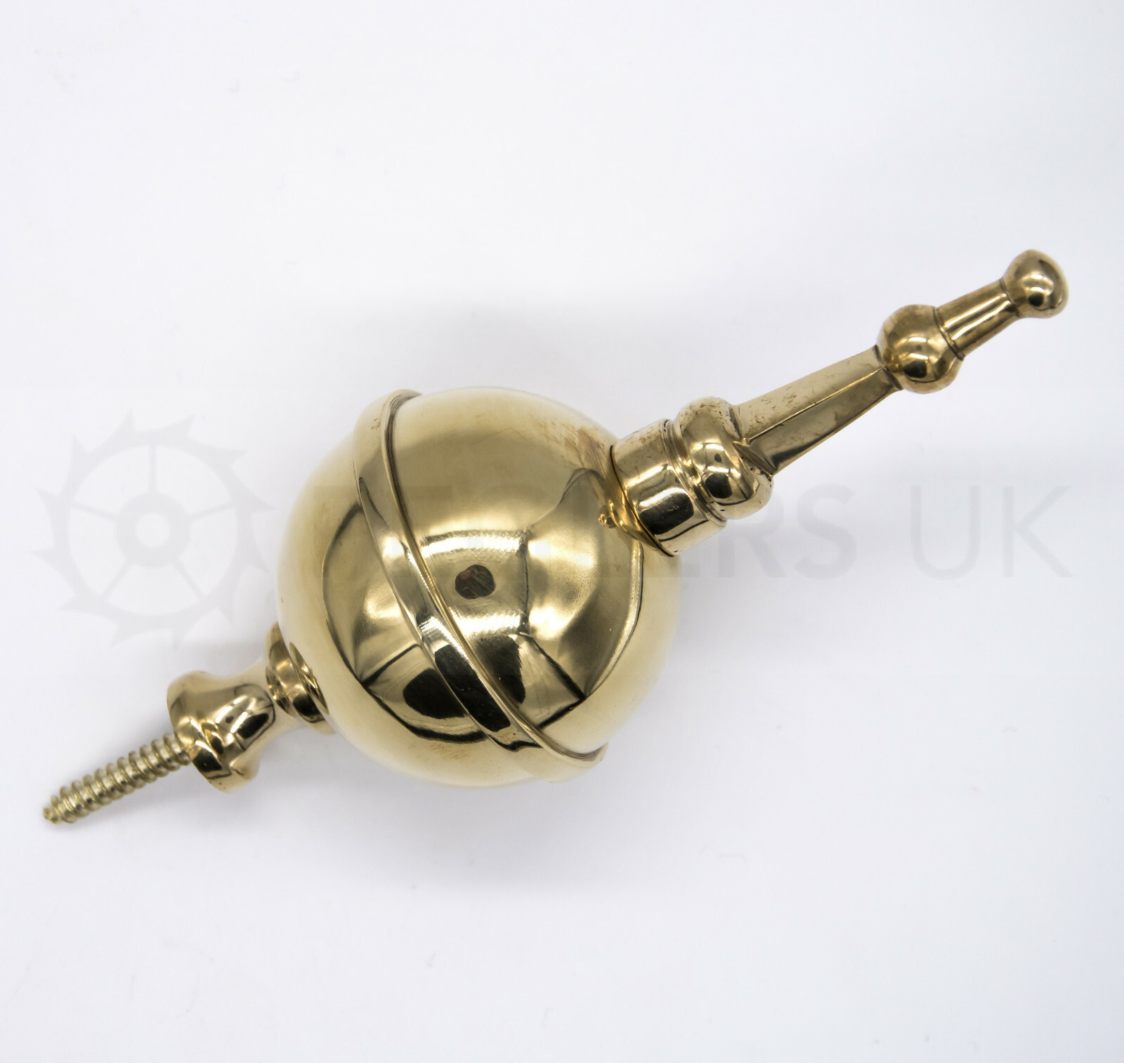 Brass Ball & Spire Clock Finial for Grandfather Longcase & Bracket