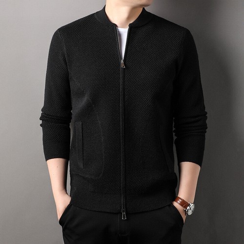 Autunno Uomo Maglia Cardigan Giacca Maglione Sciolto Casual Baseball Uniforme - Foto 4 di 17