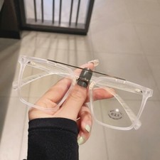 Women's Square Glasses Retro Metal Double Bridges