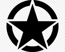 US WW2 STAR ARMY STENCIL - RE-USABLE 7.75 X 7.75 inch