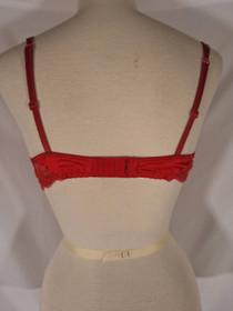 Lise Charmel Womens Red Dressing Floral Demi Underwire Bra Size 36B