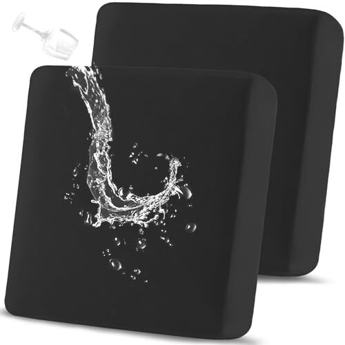 100% Waterproof Couch Cushion Covers Sofa Seat Covers, Stretch Small-2PC Black - Picture 1 of 6