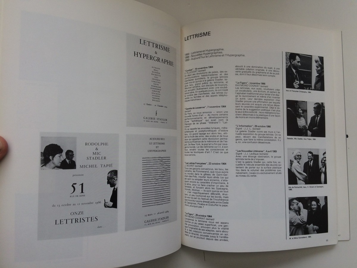 その他 GALERIE STADLER / 30 ANS DE RENCONTRES, DE RECHERCHES, DE PARTIS PRIS 1955-1985 Galerie Stadler 30 ans de rencontres recherches partis pris