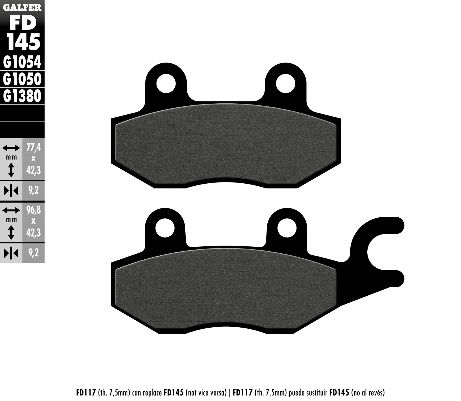 Plaquettes de frein KH197 durables à haute friction pour scooter