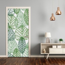 3D Home Art Porta Parete Autoadesivo Rimovibile Adesivo Fiori Piante Foglie