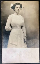 RPPC_001 Real Photo Postcard  Lady in White