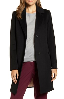 notch collar wool coat fleurette