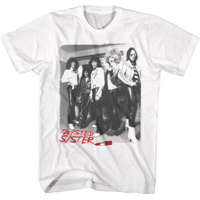 Twisted Sister Lip Stick Bathroom Photo Men's T Shirt Metal Band Music Merch