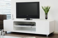 Lowboard Hochglanz Weiß 160X58X45Cm Tv-Schrank Fernsehschrank Board Fernsehtisch