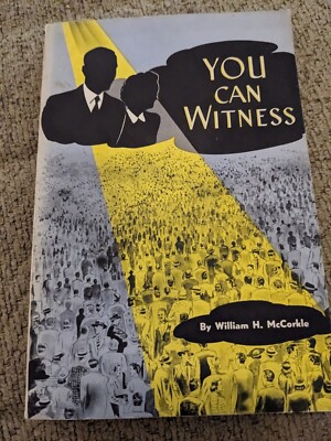 You Can Witness By William McCorkle 1955 Vintage Paperback Hard to find